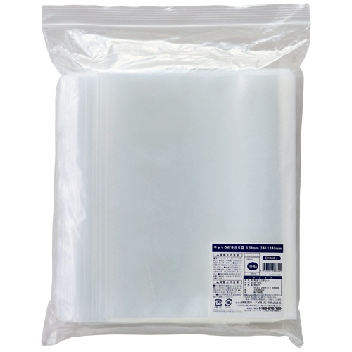 伊藤忠リーテイルリンク チャック付ポリ袋 0.08×240×340mm CHB80-J 100枚/袋（ご注文単位1袋）【直送品】