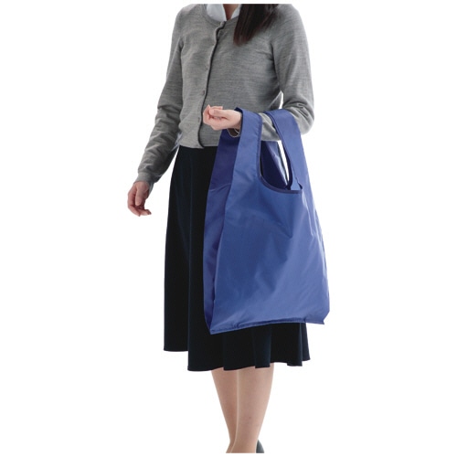 丸玉工業 ジーナス ECO コンパクトマイバッグ M ネイビー 1枚(ご注文単位1枚)【直送品】