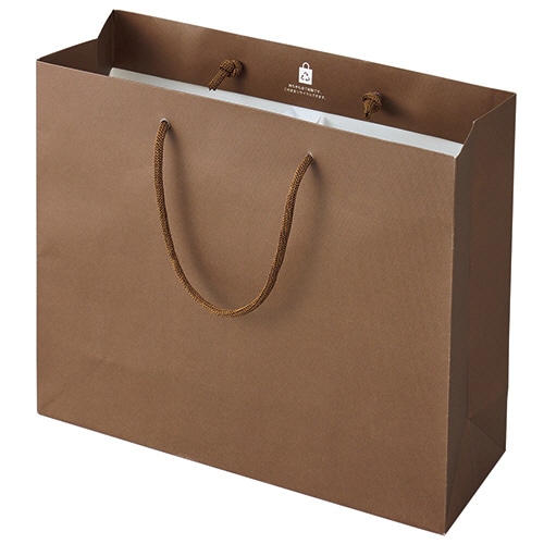 丸玉工業 ジーナス クラフトエンボスバッグ M-W ブラウン 10枚/セット(ご注文単位1セット)【直送品】