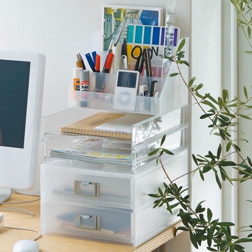 吉川国工業所 MEDIX オーガナイザースリム W260×D185×H182mm ホワイト MX-02 1個(ご注文単位1個)【直送品】