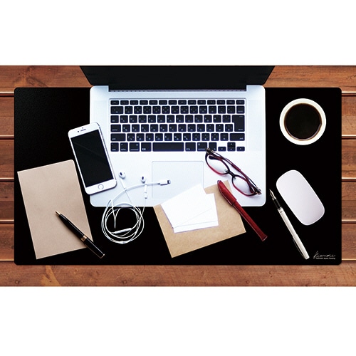 共栄プラスチック ライティング デスクマット KAI 590×320mm ブラック WDM-KAI 1枚（ご注文単位1枚）【直送品】