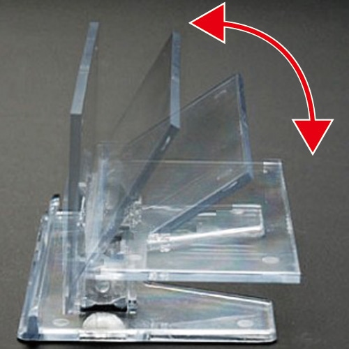 光 カード立て 可動式 W100×H65mm 透明 UC1-1 1個(ご注文単位1個)【直送品】