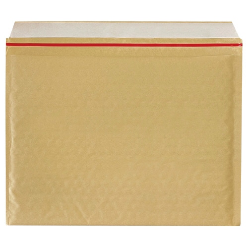 今村紙工 横型薄口クッション封筒 未晒クラフト 茶 KFW-K340 100枚/袋(ご注文単位1袋)【直送品】