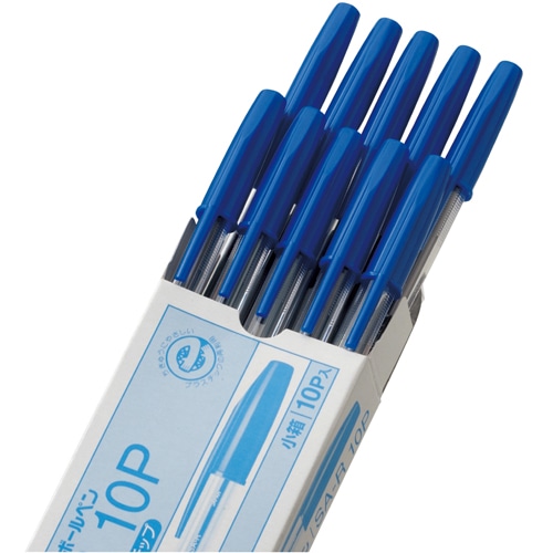 三菱鉛筆 油性リサイクルボールペン 0.7mm 青 業務用パック SAR10P.33 10本/箱(ご注文単位1箱)【直送品】