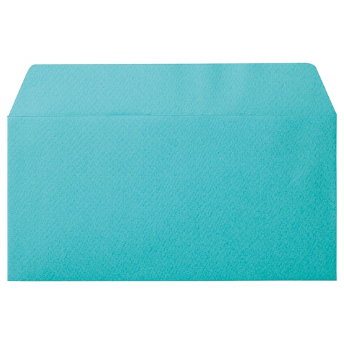 寿堂 カラー横型封筒 110×220mm 127.9g/㎡ テープのり付 〒枠なし フレッシュソーダ 10352 10枚/袋(ご注文単位1袋)【直送品】