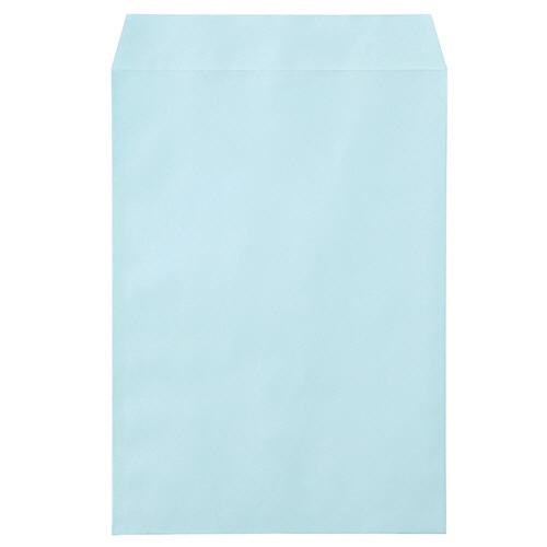 寿堂 カラー上質封筒 角2 〒枠なし サイド貼 テープのり付 ミズ 10557 500枚/袋(ご注文単位1袋)【直送品】