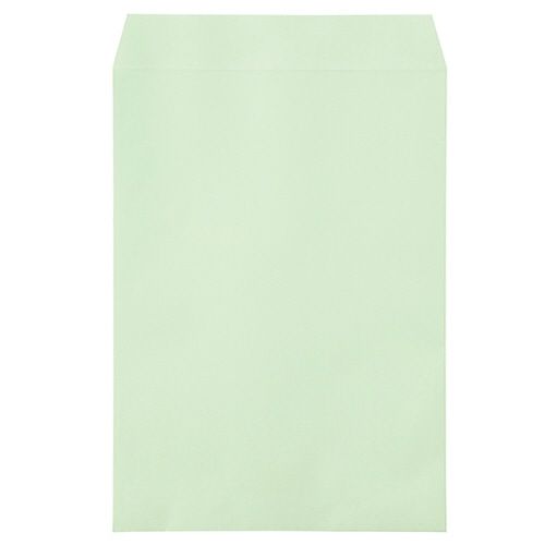 寿堂 カラー上質封筒 角2 〒枠なし サイド貼 テープのり付 ワカクサ 10558 500枚/袋(ご注文単位1袋)【直送品】