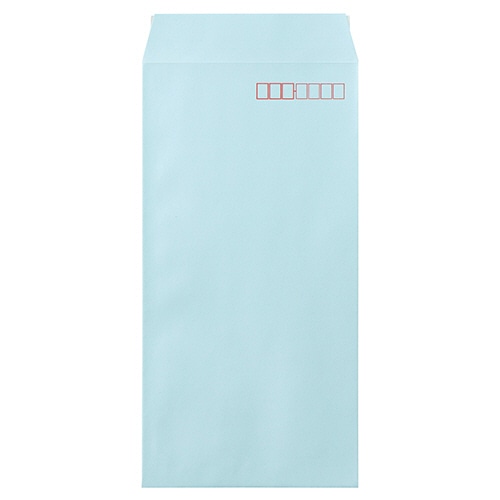 寿堂 カラー上質封筒 長3 〒枠あり サイド貼 テープのり付 ミズ 10551 1000枚/袋(ご注文単位1袋)【直送品】