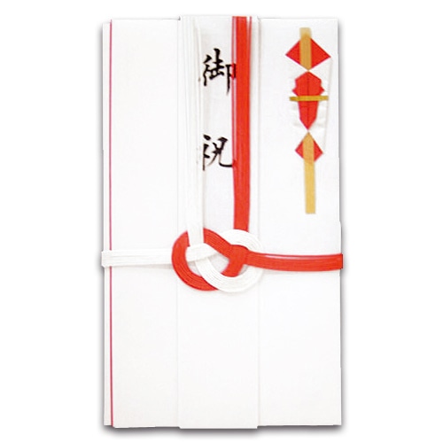 赤白7本 金封 短冊付 1枚（ご注文単位1枚）【直送品】