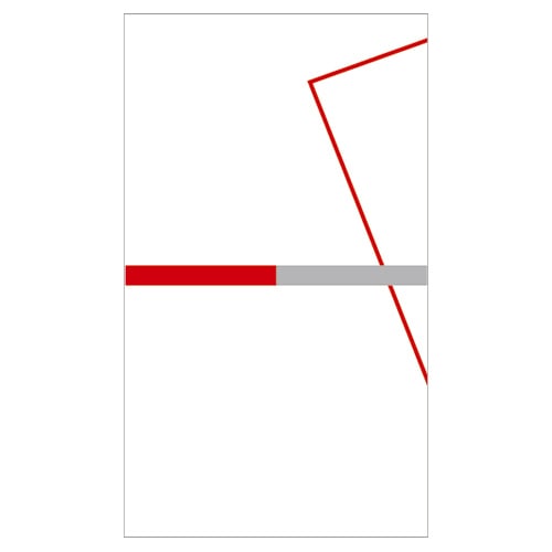 大阪折 赤白7本 無地(中袋付) 1枚(ご注文単位1枚)【直送品】