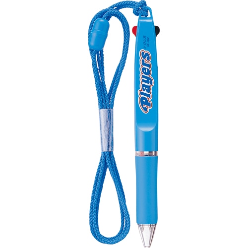 三菱鉛筆 ストラップ付2色ボールペン プレイヤーズ 0.7mm (軸色：水色) SE382.8 1本（ご注文単位1本）【直送品】