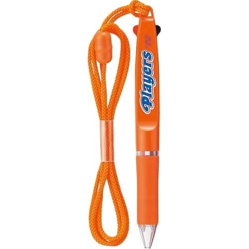 三菱鉛筆 ストラップ付2色ボールペン プレイヤーズ 0.7mm (軸色：橙) SE382.4 1本（ご注文単位1本）【直送品】