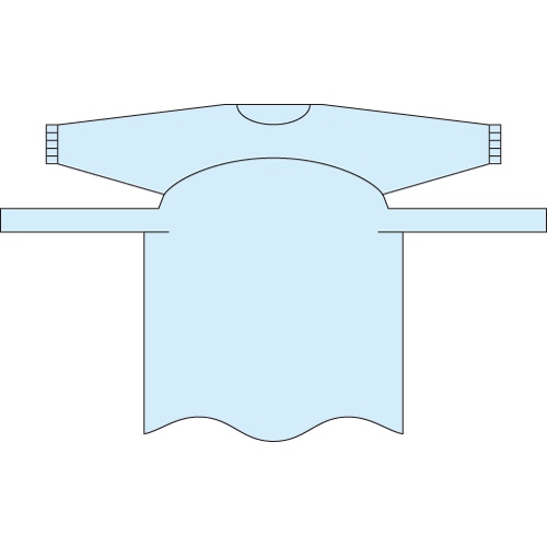 川西工業 ポリエチ袖付エプロン フリーサイズ クリア 4442 10枚/箱（ご注文単位1箱）【直送品】