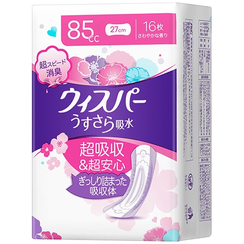P&G ウィスパーうすさら吸水 85cc 16枚/袋(ご注文単位1袋)【直送品】