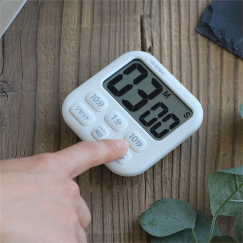 ドリテック 時計付き抗菌タイマー ポポラ6 ブラック T-621BK 1個(ご注文単位1個)【直送品】