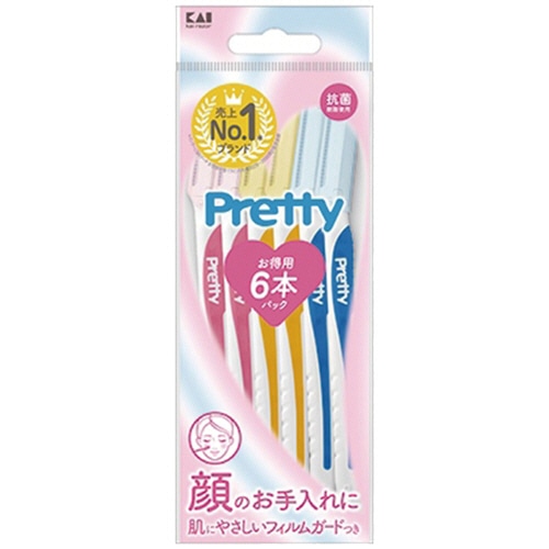 貝印 プリティ フェイス L型 GA0084 6本/袋（ご注文単位1袋）【直送品】