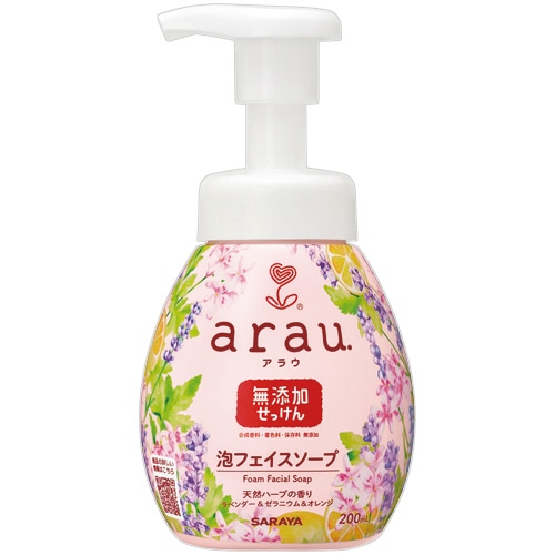 サラヤ アラウ.泡フェイスソープ 本体 200ml 1個(ご注文単位1個)【直送品】