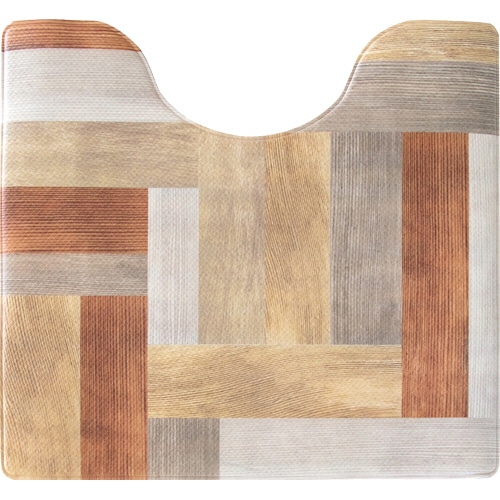 オカ 拭いてお手入れするトイレマット 約55×60cm ウッド 1枚(ご注文単位1枚)【直送品】