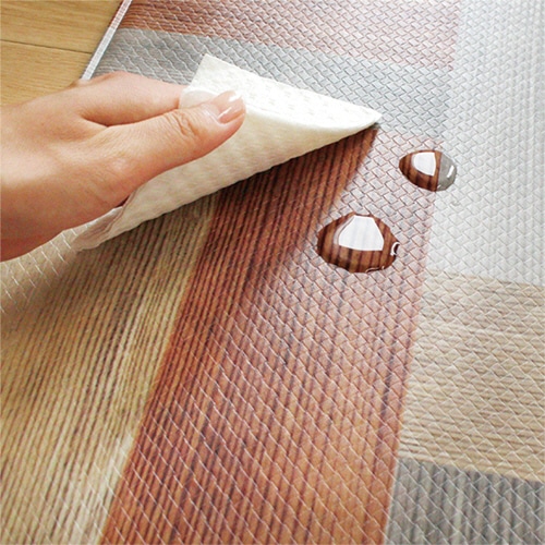 オカ 拭いてお手入れするトイレマット 約55×60cm ウッド 1枚(ご注文単位1枚)【直送品】