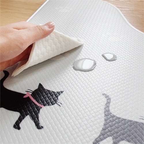 オカ 拭いてお手入れするトイレマット 約55×60cm キャット 1枚(ご注文単位1枚)【直送品】