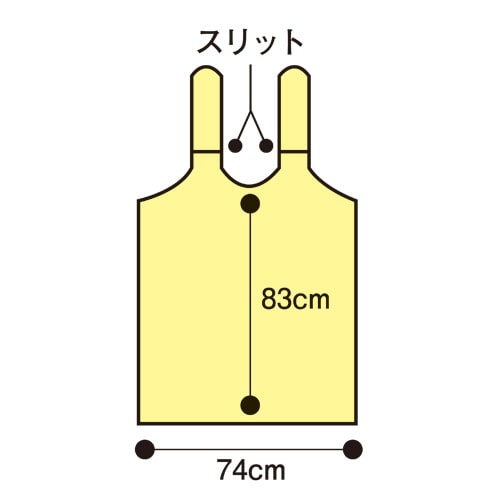 ファーストレイト PE食事用エプロン タイオンタイプ ホワイト FR-817 50枚/箱(ご注文単位1箱)【直送品】