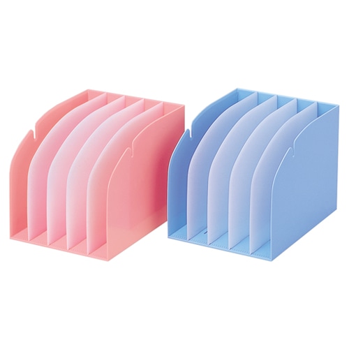 リヒトラブ カルテフォルダースタンド 背幅214mm 仕切板4枚付 ブルー HK860-1 1個(ご注文単位1個)【直送品】