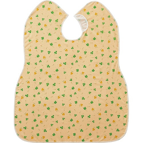 ピジョン ハビナース 肩までおおえる食事エプロン クローバー 黄 1枚（ご注文単位1枚）【直送品】