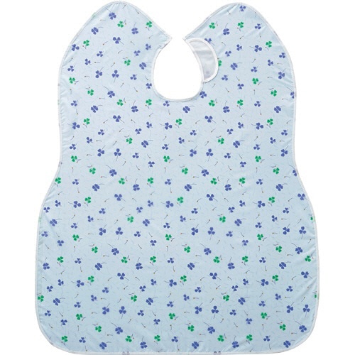 ピジョン ハビナース 肩までおおえる食事エプロン クローバー 青 1枚（ご注文単位1枚）【直送品】