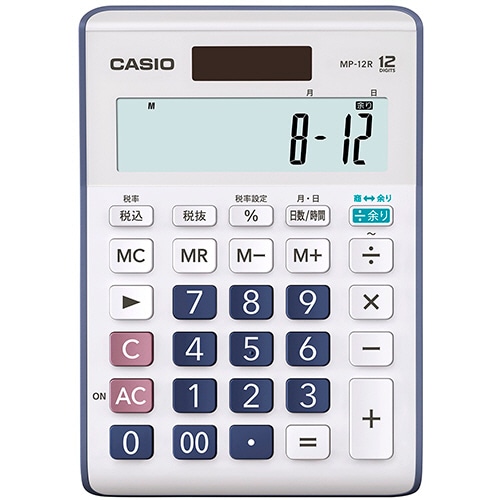 カシオ 余り計算電卓 12桁 MP-12R-N 1台(ご注文単位1台)【直送品】