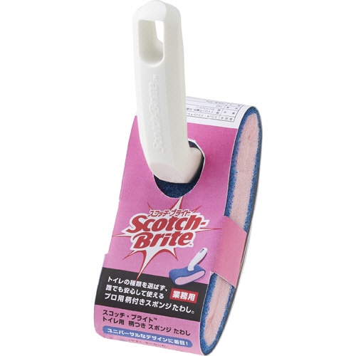 3M スコッチ・ブライト トイレ用柄付き スポンジたわし ET BST 1個(ご注文単位1個)【直送品】