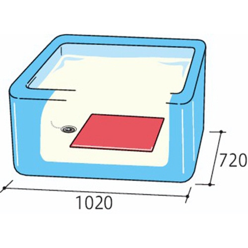 アロン化成 吸着すべり止めマット 浴槽内用 S 36×55cm ブルー 535-447 1枚(ご注文単位1枚)【直送品】