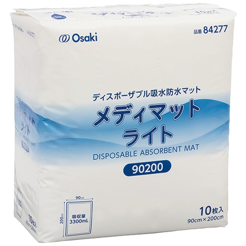 オオサキメディカル メディマットライト 90×200cm 10枚/袋(ご注文単位1袋)【直送品】