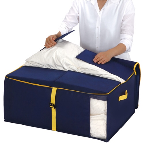 東和産業 コンパクト優収納アルファ M ネイビー 1個(ご注文単位1個)【直送品】