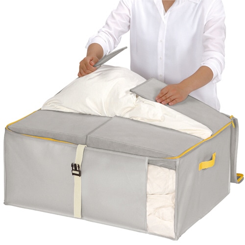 東和産業 コンパクト優収納アルファ M グレー 1個(ご注文単位1個)【直送品】