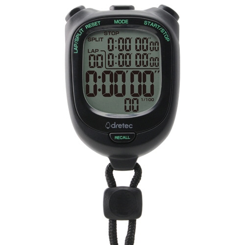 ドリテック ストップウォッチ スピールS ブラック SW-121BK 1個（ご注文単位1個）【直送品】