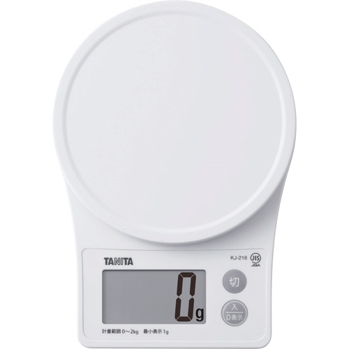 タニタ デジタルクッキングスケール ホワイト KJ-216-WH 1台(ご注文単位1台)【直送品】