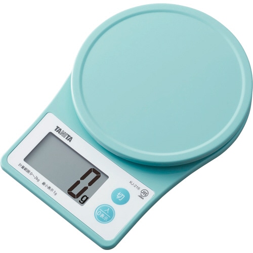 タニタ デジタルクッキングスケール ブルー KJ-216-BL 1台(ご注文単位1台)【直送品】