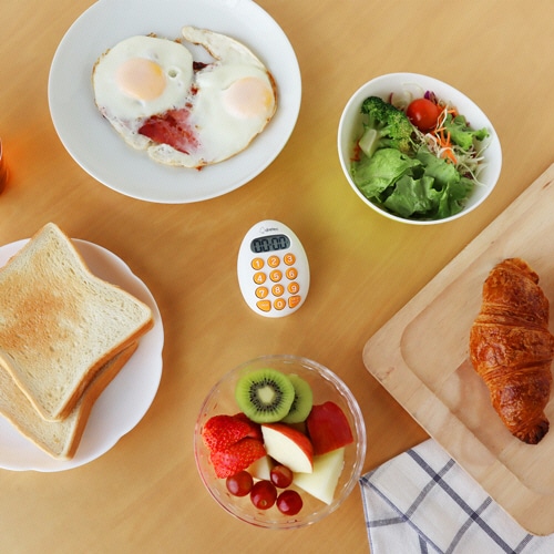 ドリテック たまご型10キータイマー ホワイト T-608WT 1個(ご注文単位1個)【直送品】