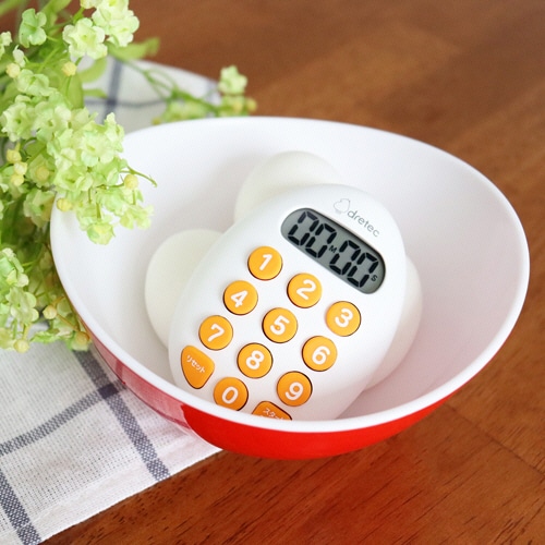 ドリテック たまご型10キータイマー ホワイト T-608WT 1個(ご注文単位1個)【直送品】