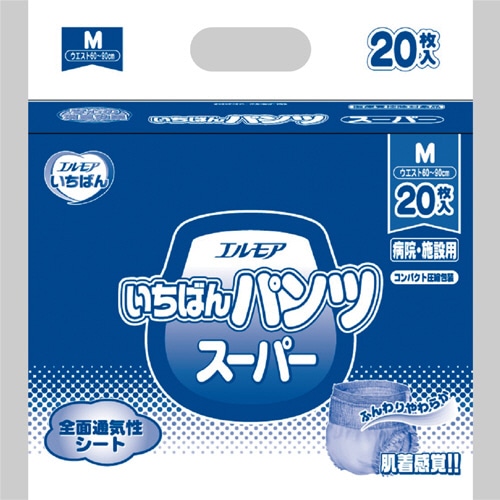 カミ商事 エルモア いちばん パンツ スーパー M 20枚/袋(ご注文単位1袋)【直送品】