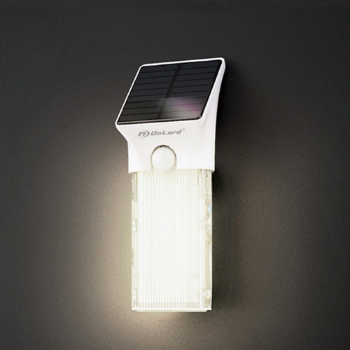オンスクエア ソーラー充電式 脱着式センサーライト ライトる ホワイト OL-337WH 1個(ご注文単位1個)【直送品】