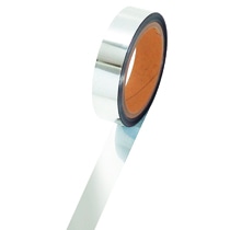 ササガワ メッキテープ 幅25mm×長さ50m 銀 40-4484 1巻(ご注文単位1巻)【直送品】