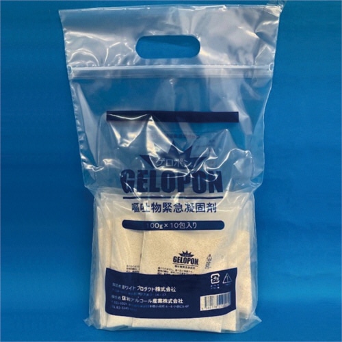 ホワイトプロダクト 嘔吐物緊急凝固剤 ゲロポン 100g 10個/袋(ご注文単位1袋)【直送品】