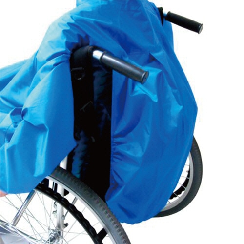 弘進ゴム 車いすレイン はおるっちゃ コートタイプ ブルー 1枚(ご注文単位1枚)【直送品】