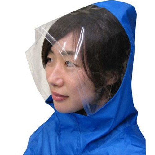 弘進ゴム 車いすレイン はおるっちゃ コートタイプ ブルー 1枚(ご注文単位1枚)【直送品】