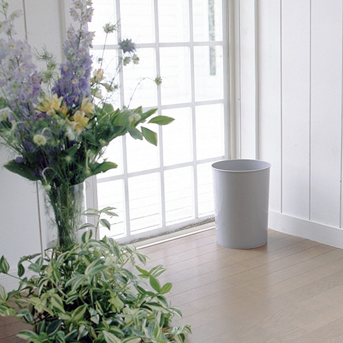 新輝合成 くず入れ トス R-35 丸型 14L グレー DS-988-635-5 1個(ご注文単位1個)【直送品】