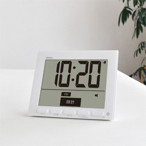 ドリテック 大画面時計付タイマー グロッサ ホワイト T-581WT 1個(ご注文単位1個)【直送品】