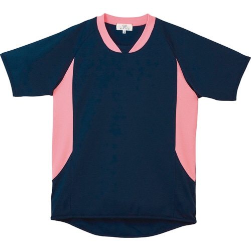 トンボ 入浴介助用シャツ エアトール撥水ニット ネイビー×ピーチ Lサイズ CR108-90-L 1着(ご注文単位1着)【直送品】