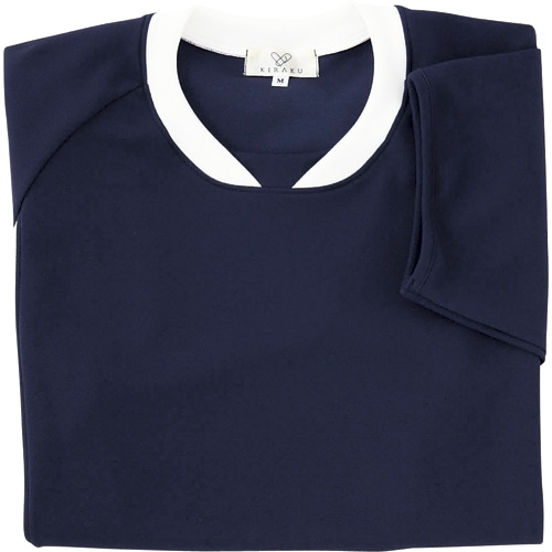 トンボ 入浴介助用シャツ エアトール撥水ニット ネイビー Mサイズ CR108-88-M 1着(ご注文単位1着)【直送品】