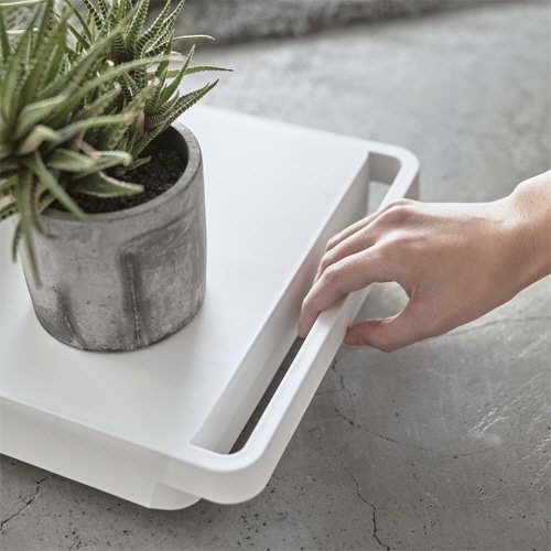 山崎実業 台車 タワー ホワイト 1台(ご注文単位1台)【直送品】